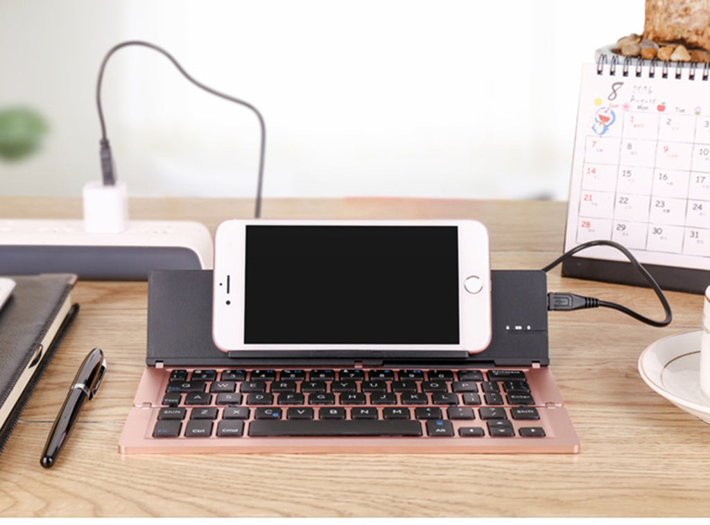Ultra-thin folding bluetooth keyboard is suitable for Apple Android tablet mini ipad Xiaomi Huawei VIVO mobile phone universal