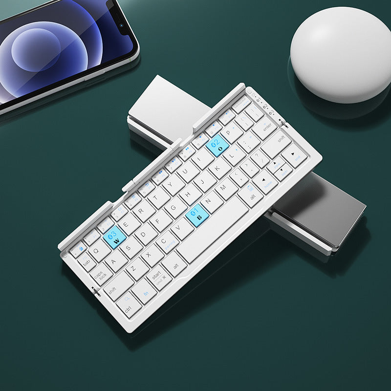 BOW Bluetooth foldable keyboard can be connected to tablet laptop office portable mobile phone wireless keyboard