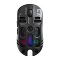 T-wolf X3 gaming wireless mouse features tri-mode Bluetooth, perforated design, RGB lighting, and is a mechanical gaming mouse with macro functionality.