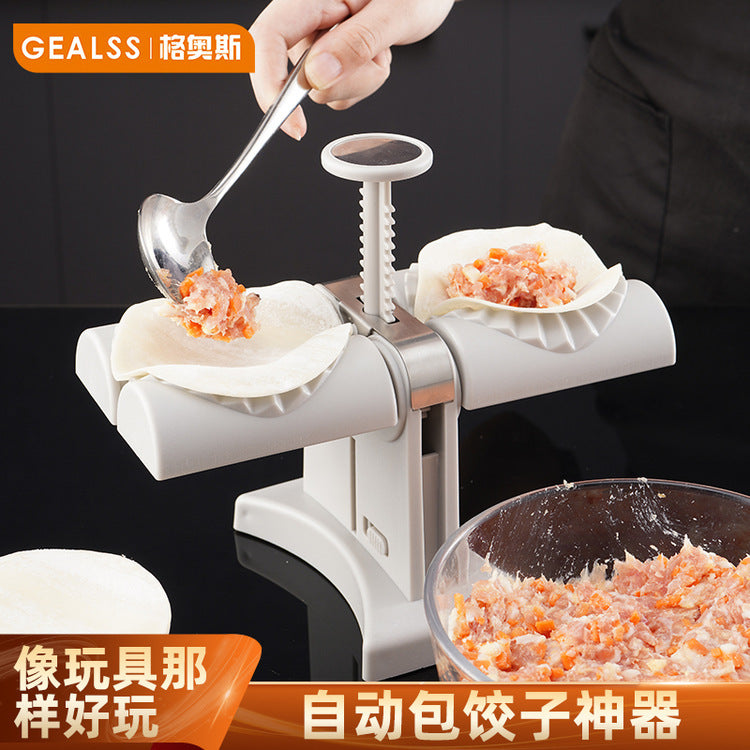 Cross-border new product automatic dumpling artifact patented dumpling mold household automatic double-headed dumpling artifact