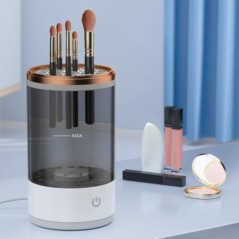 Cross-border 2024 new USB direct plug automatic makeup brush cleaner lazy electric cleaning and drying two-in-one