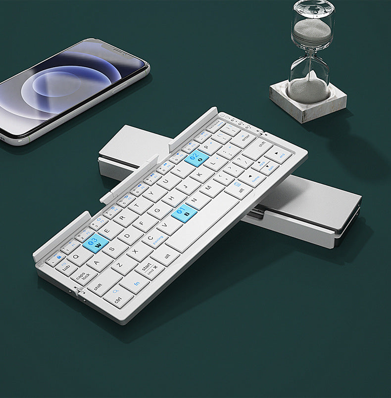 BOW Bluetooth foldable keyboard can be connected to tablet laptop office portable mobile phone wireless keyboard