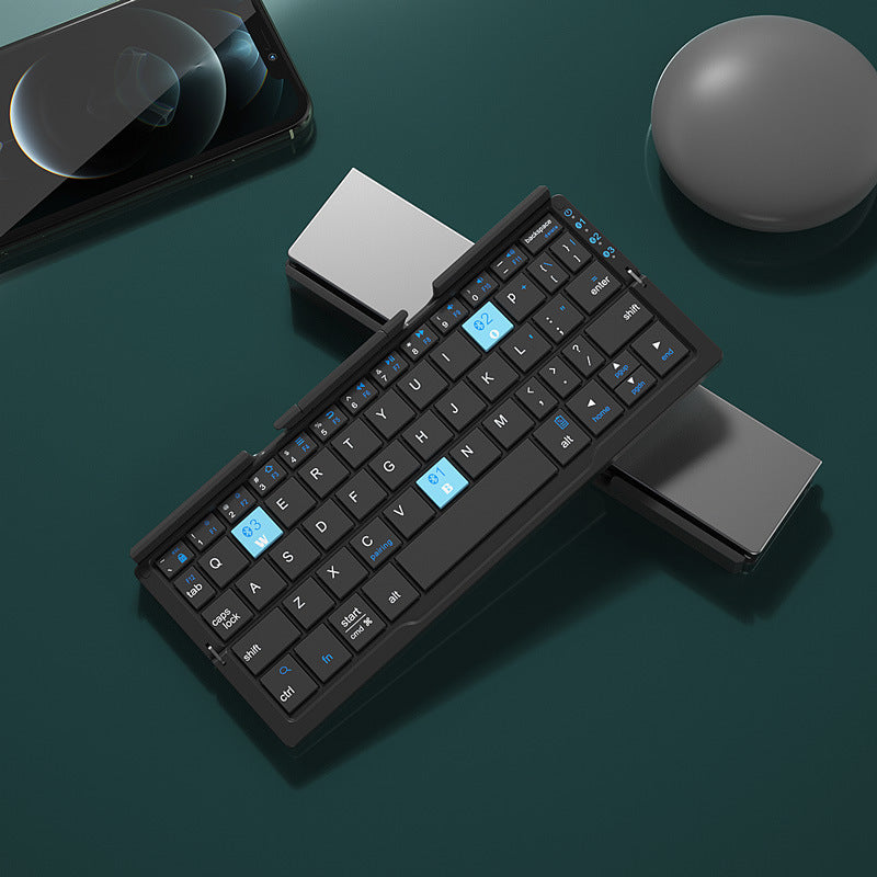 BOW Bluetooth foldable keyboard can be connected to tablet laptop office portable mobile phone wireless keyboard