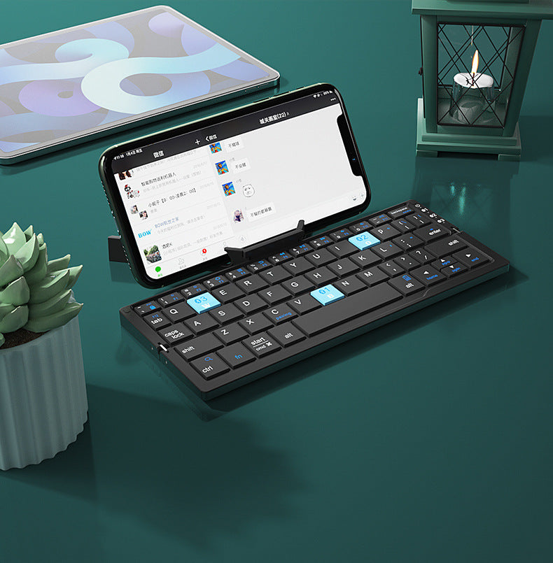 BOW Bluetooth foldable keyboard can be connected to tablet laptop office portable mobile phone wireless keyboard