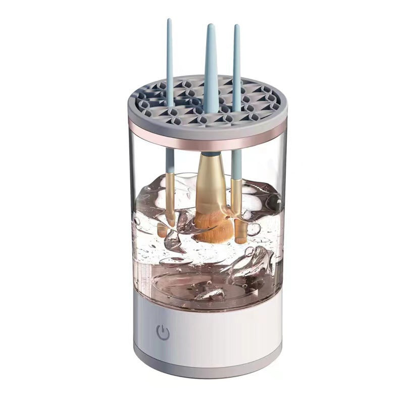 Cross-border 2024 new USB direct plug automatic makeup brush cleaner lazy electric cleaning and drying two-in-one