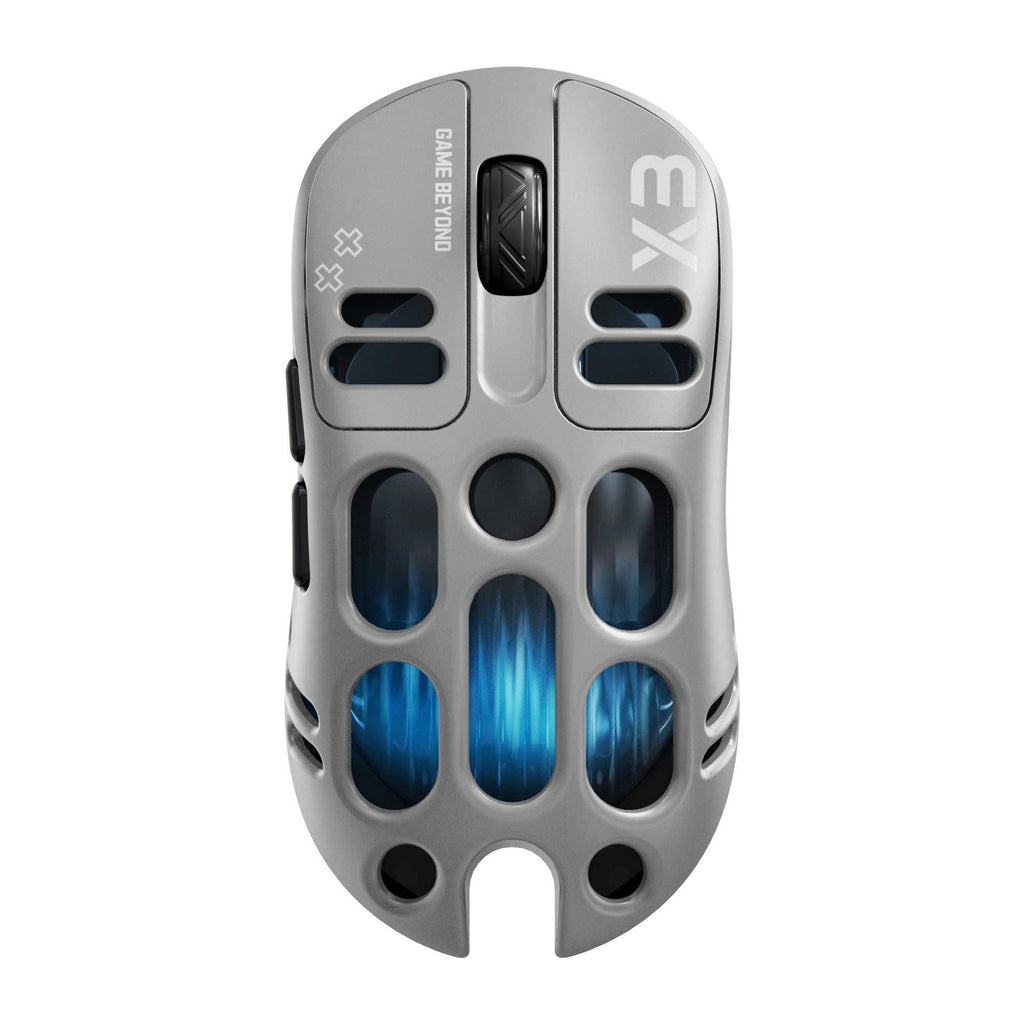 T-wolf X3 gaming wireless mouse features tri-mode Bluetooth, perforated design, RGB lighting, and is a mechanical gaming mouse with macro functionality.