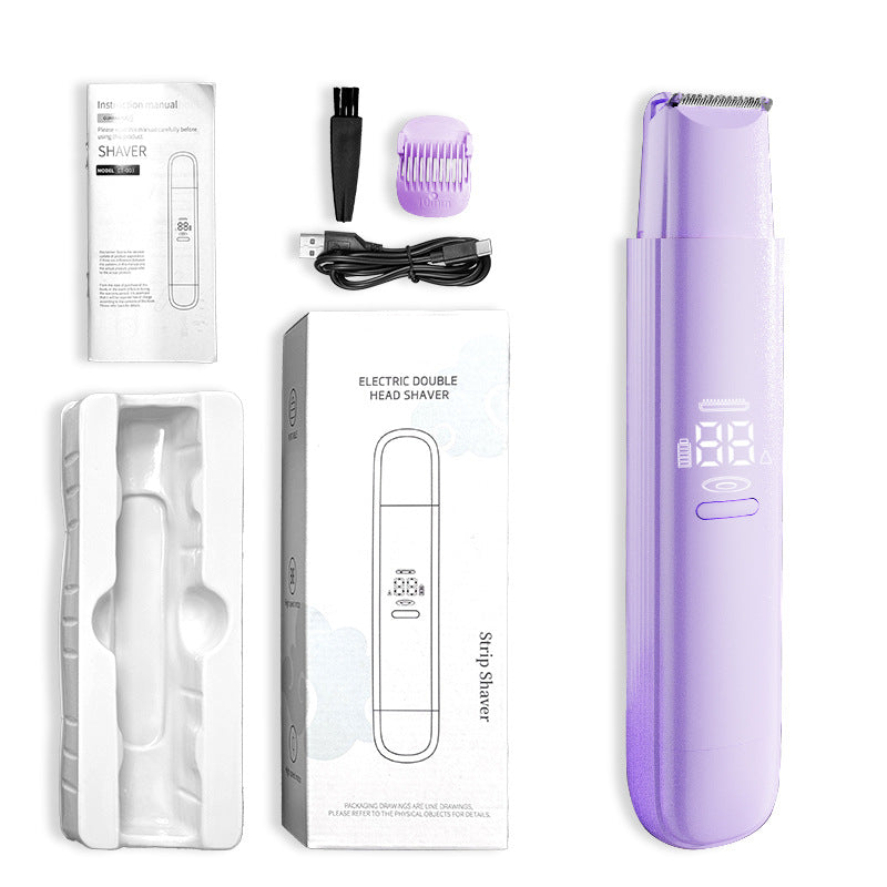 Cross-border hair removal device electric hair removal device women's private parts shaving device double head full body shaver rechargeable shaver